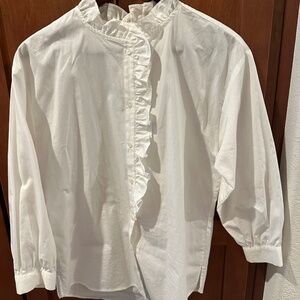 White Ruffled Blouse